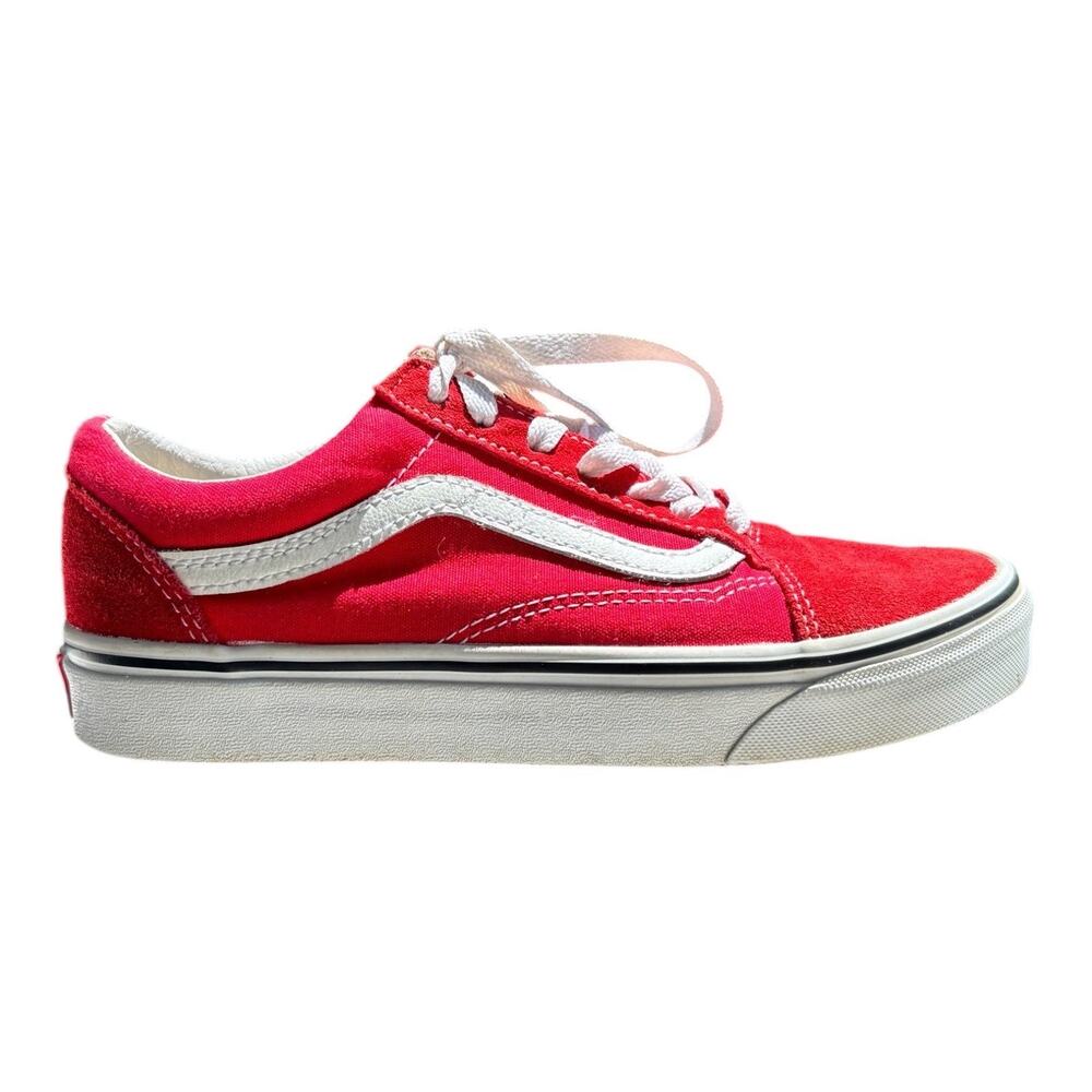 Vans Old Skool Red White Sneakers Women’s 7 Men’s 5.5 Low Top Skate Shoes